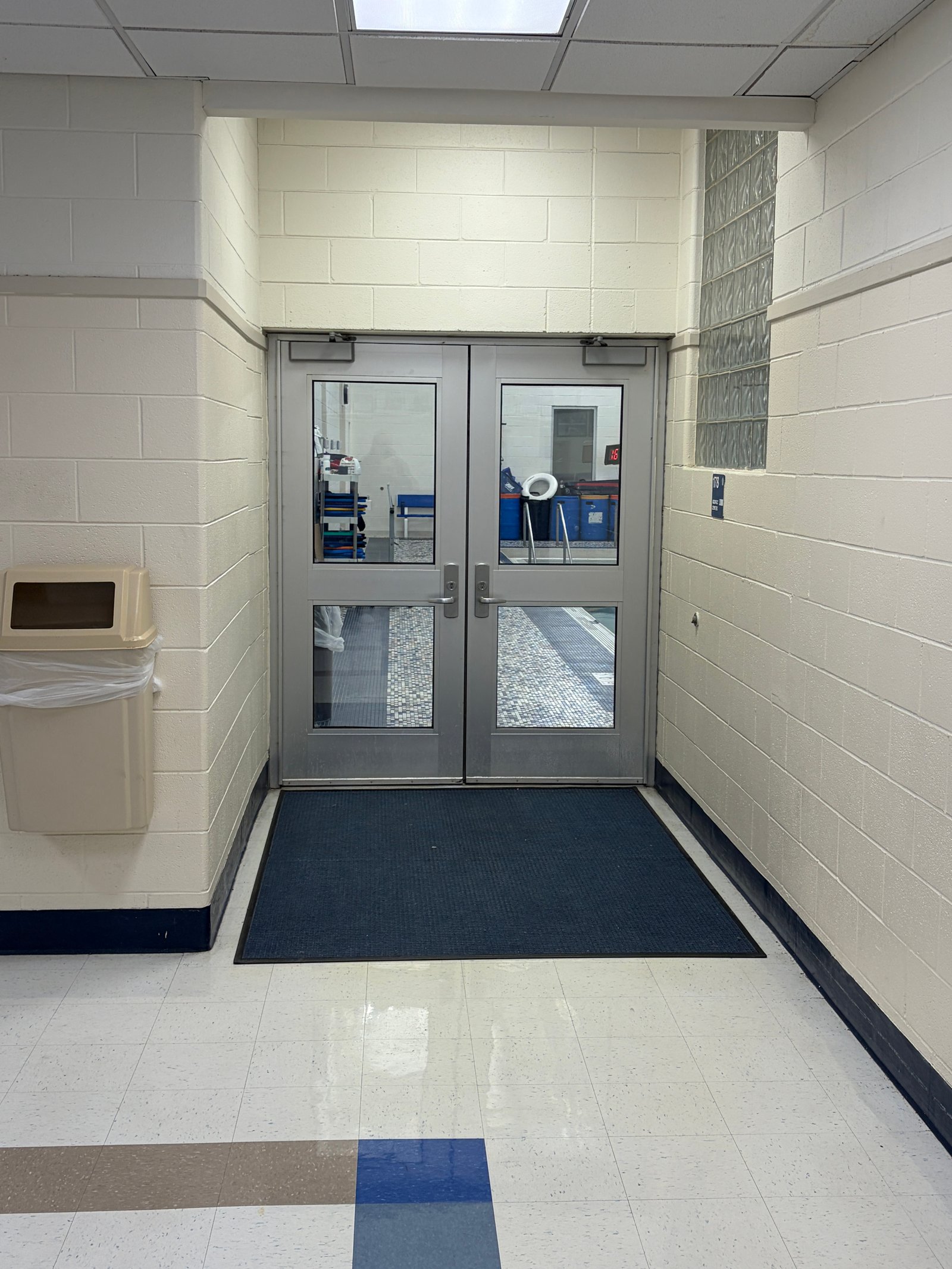 RBHS pool entry door
